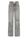 One Teaspoon Ripped Jeans In Gray