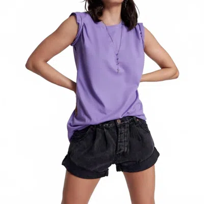 One Teaspoon Smiths Low Waist Jean Shorts In Faded Black In Purple