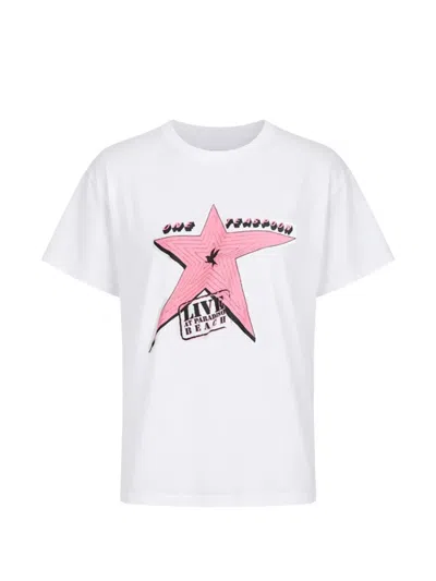 One Teaspoon Star Tour T-shirt In White