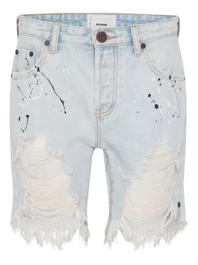 One Teaspoon Stevies Denim Shorts In Blue
