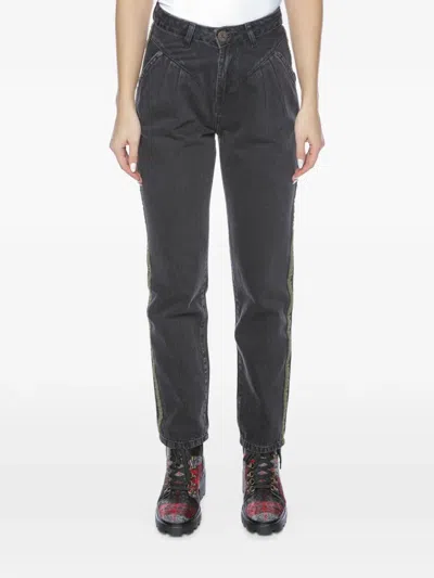 One Teaspoon Stwalker Side-stripe Jeans In Black