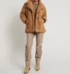 One Teaspoon Teddy Coat In Tan In Multi