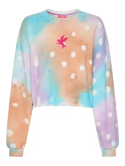One Teaspoon Tie-dye Embroidered Sweatshirt In Multi
