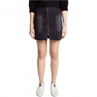 One Teaspoon Vixen High Waist A-line Skirt In Black Anchor