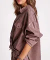 One Teaspoon Western Daria Shacket In Bronzed Chocolate In Multi