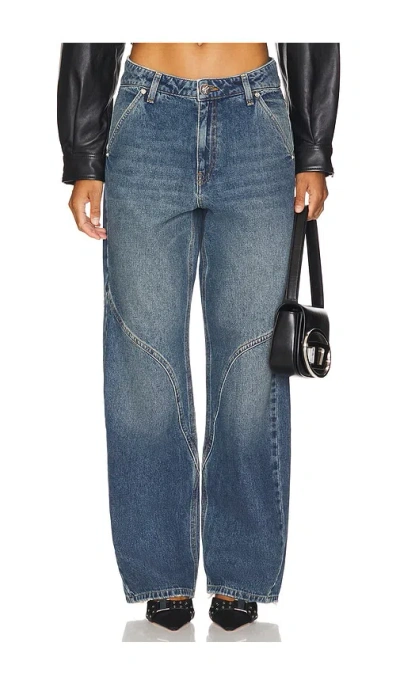 One Teaspoon Western Wonders Mid Waist Jeans In Blue Thunder