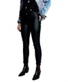 One Teaspoon Wet Black Freebirds Ii High Waist Skinny Jeans In Black