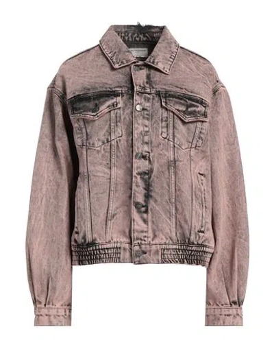 One Teaspoon Woman Denim Outerwear Antique Rose Size Xl Cotton In Pink