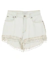 One Teaspoon Woman Denim Shorts Blue Size 26 Cotton In White