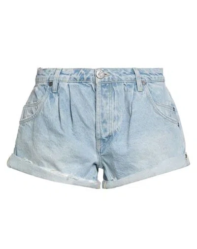 One Teaspoon Woman Denim Shorts Blue Size 26 Cotton, Recycled Cotton