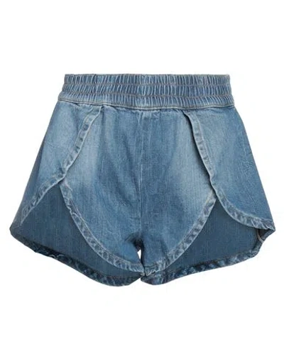 One Teaspoon Woman Denim Shorts Blue Size S Recycled Cotton