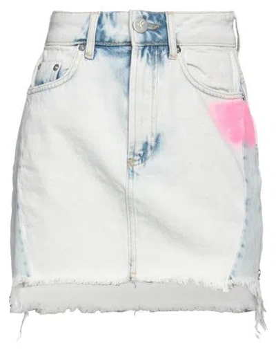 One Teaspoon Woman Denim Skirt Blue Size 22 Cotton