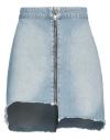 One Teaspoon Woman Denim Skirt Blue Size 22 Cotton In Blue