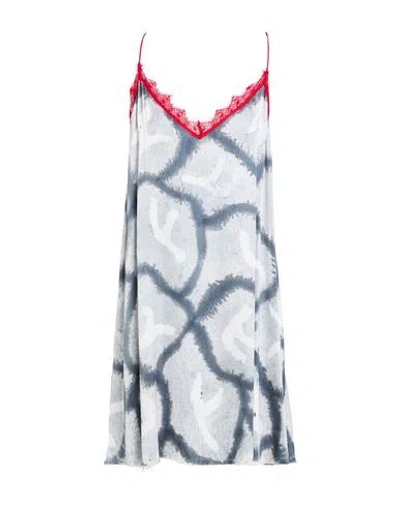 One Teaspoon Woman Mini Dress Grey Size L Viscose In Gray
