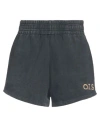 One Teaspoon Woman Shorts & Bermuda Shorts Slate Blue Size S Cotton