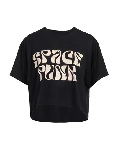 One Teaspoon Woman T-shirt Black Size M Cotton