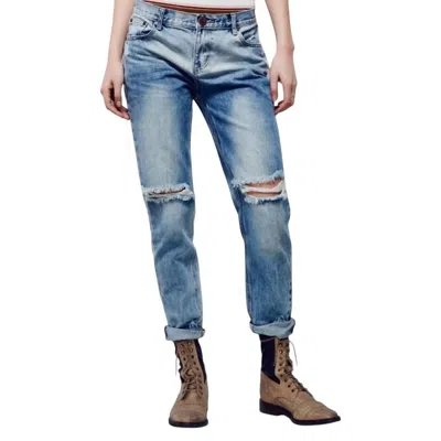 One Teaspoon Women's Awesome Baggies Distressed Jean In Blue Blossom In Multi