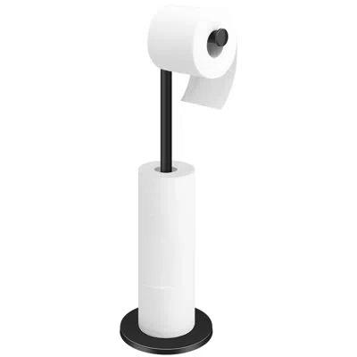 One Toilet Paper Holder Stand, Bathroom Toilet Paper Roll Holder Stainless Steel, Storage For 4 Rolls Of In Matte Black