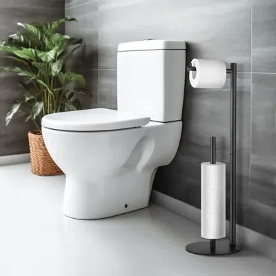 One Toilet Paper Holder Stand, Toilet Paper Storage Standing, Standing Toilet Paper Stand, Standing Toil