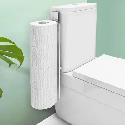 One Toilet Paper Storage For 4 Roll Tissue, Over The Tank Toilet Paper Holder, Stainless Steel Rustproof In Silver