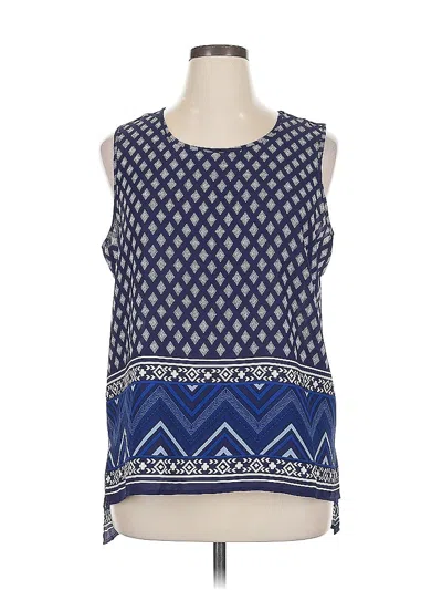 Pre-owned One Urban Day ... Sleeveless Blouse In Blue