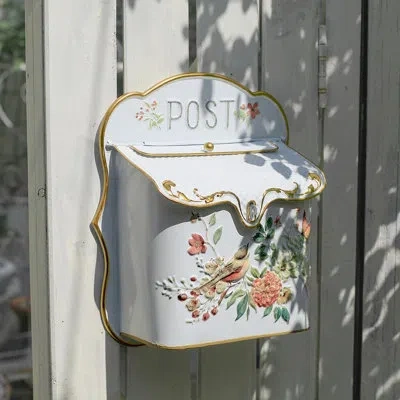 One Wall Mount Mailbox For House Outside Vintage Metal Door Mailbox Antique Style Nostalgic Charm Home D In White