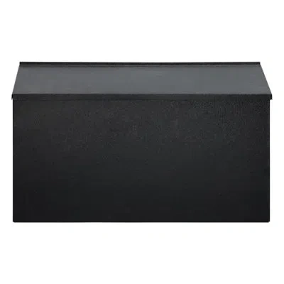 One Wall-mount Mailbox Large Mailbox For Post Rust-proof Galvanized Steel Box For Outside Or Townhouse H In Black
