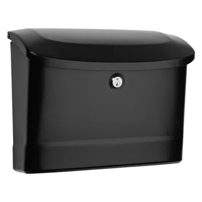 One Wall-mounted Mailbox For Outside, Metal Galvanized Steel Medium Mail Box With Lock And Key Drop Box, In Black