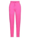 One 1- Woman Pants Fuchsia Size L Wool, Cashmere In Pink