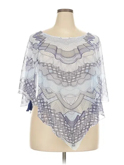 Pre-owned One World 3/4 Sleeve Blouse In Blue