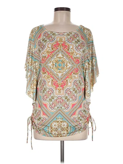 Pre-owned One World 3/4 Sleeve Blouse In Ivory