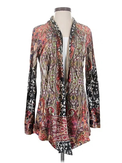 Pre-owned One World Cardigan Sweater In Brown