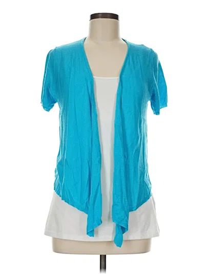 Pre-owned One World Cardigan Sweater In Teal