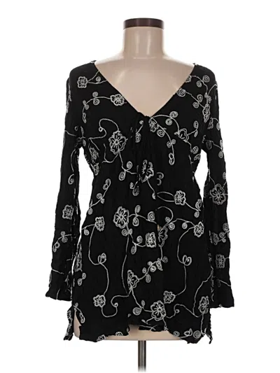 Pre-owned One World Casual Dress In Black