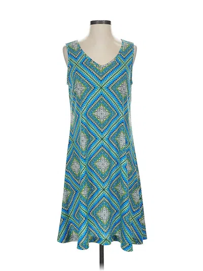Pre-owned One World Casual Dress In Blue