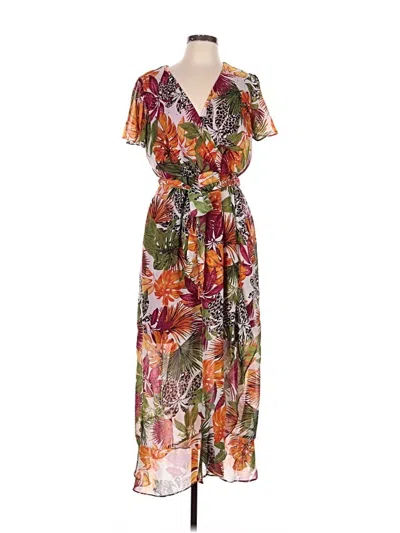 Pre-owned One World Casual Dress In Brown