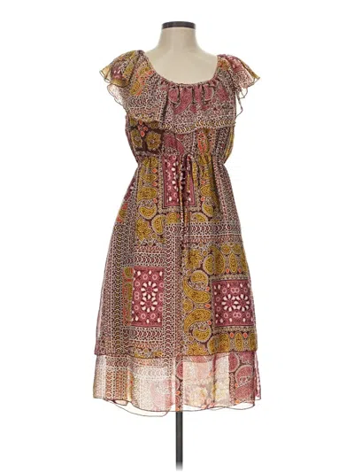 Pre-owned One World Casual Dress In Brown