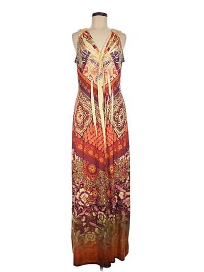 Pre-owned One World Casual Dress In Brown