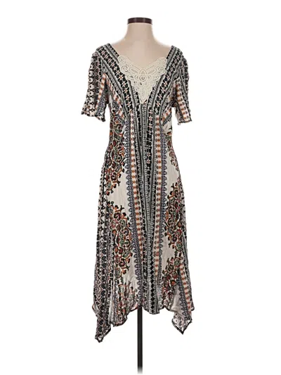 Pre-owned One World Casual Dress In Brown