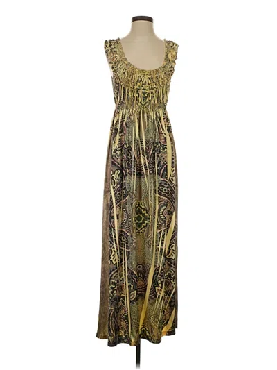 Pre-owned One World Casual Dress In Gold