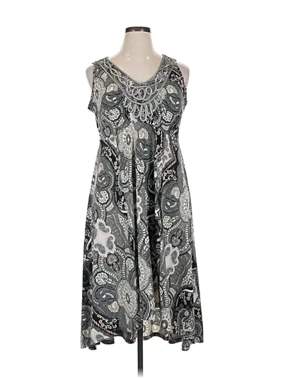 Pre-owned One World Casual Dress In Gray