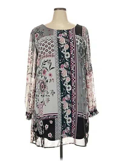 Pre-owned One World Casual Dress In Gray
