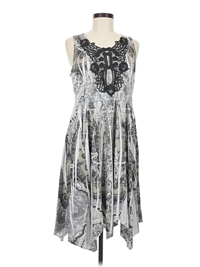 Pre-owned One World Casual Dress In Gray