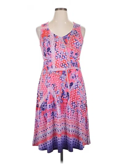 Pre-owned One World Casual Dress In Purple