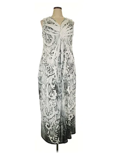 Pre-owned One World Casual Dress In Silver