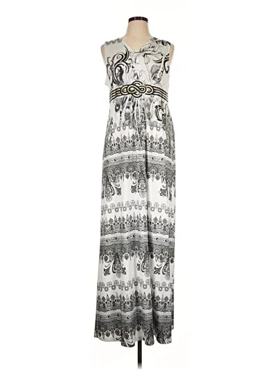 Pre-owned One World Casual Dress In Silver