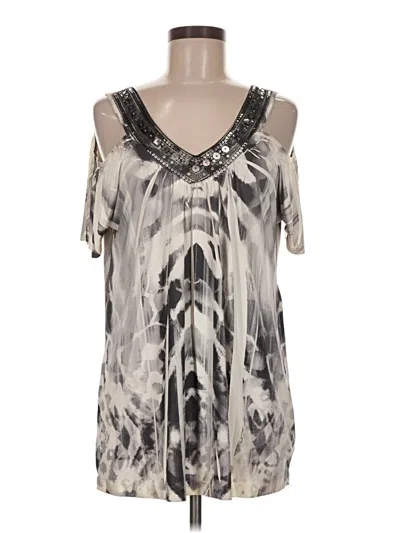 Pre-owned One World Casual Dress In Silver
