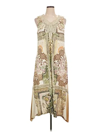 Pre-owned One World Casual Dress In Tan