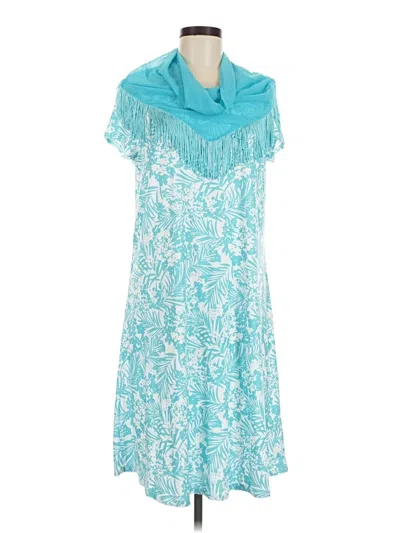 Pre-owned One World Casual Dress In Teal