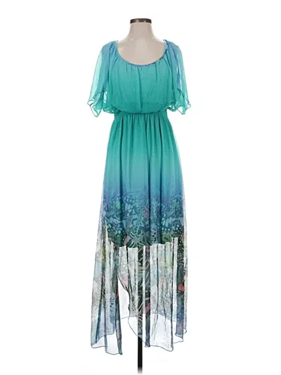 Pre-owned One World Casual Dress In Teal